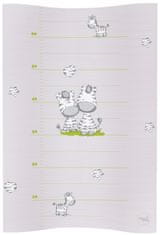 Ceba Baby Podložka prebaľovacia 2-hranná mäkká COSY (50x70) Zebra šedá