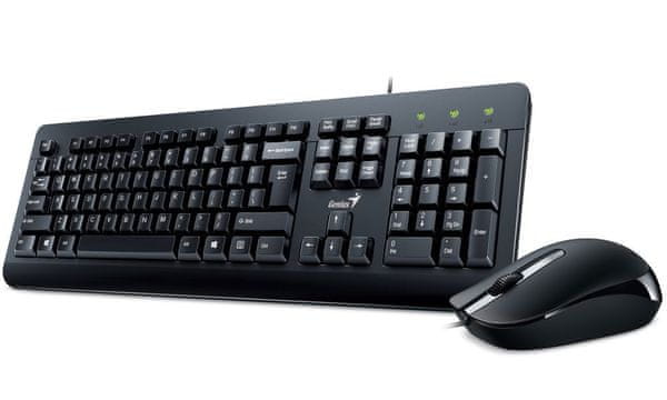 kancelársky set Genius drôtová klávesnica myš odolná proti poliatiu SK CZ layout rozvrhnutie vhodné do kanceláriu home office 
