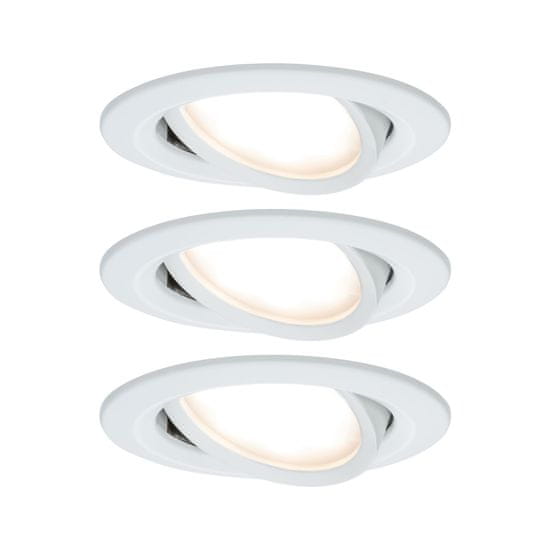 Paulmann Paulmann Vstavané svietidlo LED Nova kruhové 3x6,5W biela mat nastaviteľné 934.49 P 93449 93449