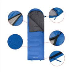 spací vak Oasis 250 modrý - lavý zips