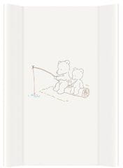 Ceba Baby Podložka prebaľovacia 2-hranná s pevnou doskou (50x70) Comfort Papa Bear, biela