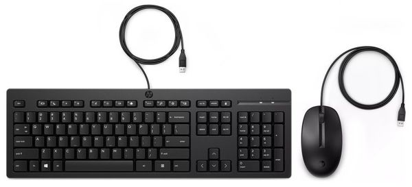 Drôtový kancelársky set HP 225 drôtová klávesnica myš SK CZ rozloženie kláves vhodné do kancelárie home office 