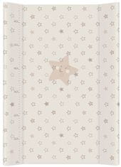 Ceba Baby Podložka prebaľovacia 2-hranná s pevnou doskou (50x70) Comfort Hviezdy, béžová