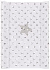 Ceba Baby Podložka prebaľovacia 2-hranná s pevnou doskou (50x70) Comfort Hviezdy, sivá
