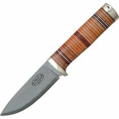 Fällkniven NL5cxL Idun lovecký nôž 10 cm, damašek, koža, kožené puzdro