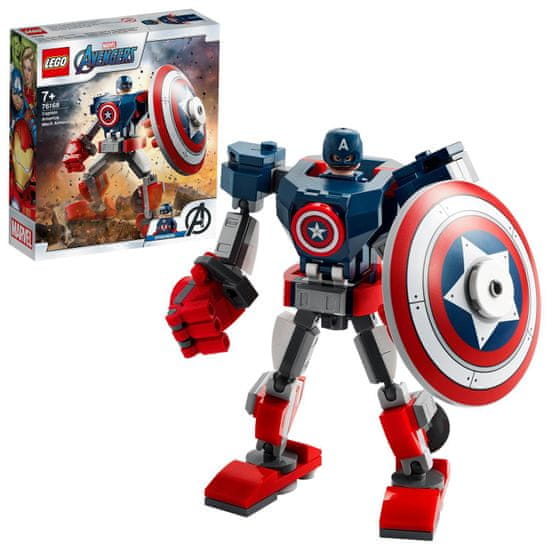 LEGO Super Heroes 76168 Captain America v obrnenom robote