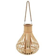 Vidaxl Závesný lampáš na sviečku, bambus, prírodný