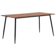 Vidaxl Jedálenský stôl, hnedý 160x80x75 cm, MDF