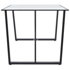 Vidaxl Jedálenský stôl, biely 140x70x75 cm, tvrdené sklo
