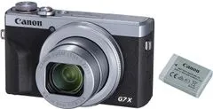 Canon PowerShot G7 X Mark III (3638C014), strieborná + Battery kit