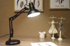 EMOS Stolná lampa DUSTIN na žiarovku E27, čierna