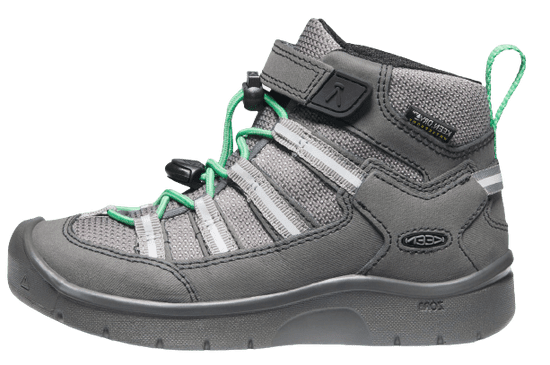 KEEN detská kožená outdoorová obuv Hikeport 2 Sport Mid WP Y black/irish green