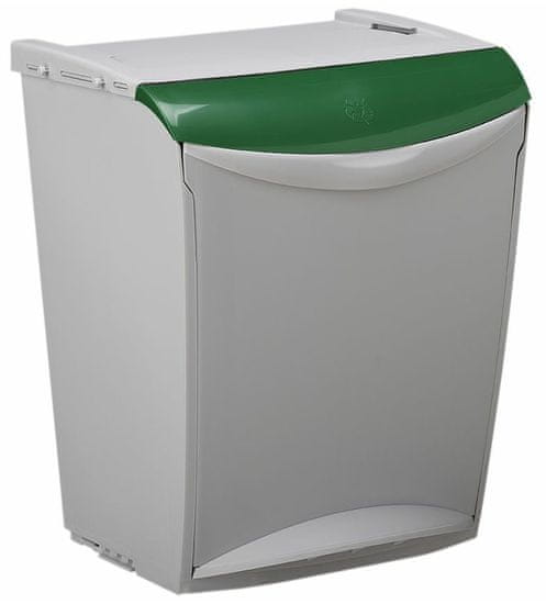Rossignol SAS Kôš na triedený odpad stohovateľný Bakatri 50720, zelený, 25 L