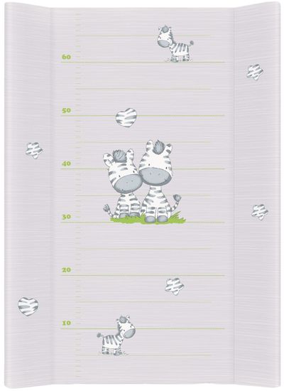 Ceba Baby Podložka prebaľovacia 2-hranná s pevnou doskou (50x80) Comfort Zebra