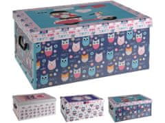 MAT box úložný 51x37x24cm s vekom, detský, kartón mix vzorov