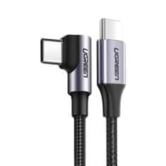 Ugreen Angled kábel USB-C / USB-C PD 60W 2A 1m, čierny