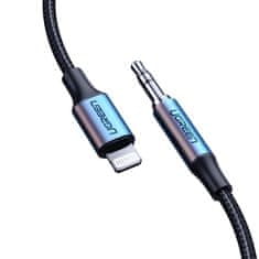 Ugreen MFI audio kábel Lightning / 3.5mm mini jack, sivý