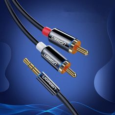 Ugreen AV116 audio kábel 3.5mm mini jack / 2RCA M/M 2m, čierny