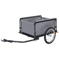 Vidaxl Nákladný vozík za bicykel sivo-oranžový 65 kg