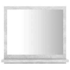 Vidaxl Kúpeľňové zrkadlo, betónovo sivé 40x10,5x37 cm, drevotrieska