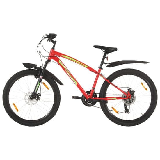 Vidaxl Horský bicykel 21 rýchlostí 26" koleso 42 cm rám červený