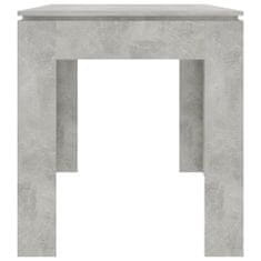 Vidaxl Jedálenský stôl, betónovo sivý 140x70x76 cm, drevotrieska