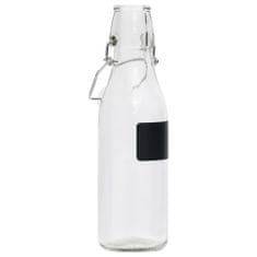 Vidaxl Okrúhle sklenené fľaše so zátkou, 6 ks, 250 ml