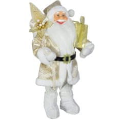Dům Vánoc Santa v zlatom kabátiku 60 cm