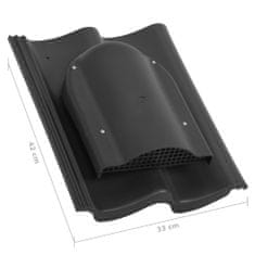 Vidaxl Ventilátor s plochou strechou, čierny