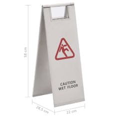 Vidaxl Skladacia výstražná značka mokrá podlaha nehrdzavejúca oceľ