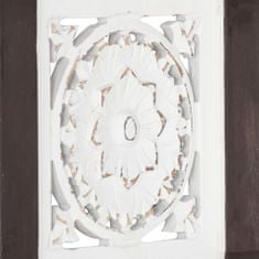 Vidaxl Ručne vyrezávaný nástenný panel, MDF, 40x80x1,5 cm, hnedá a biela
