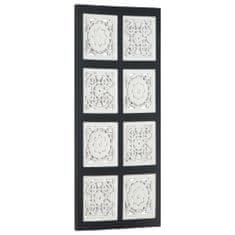 Vidaxl Ručne vyrezávaný nástenný panel, MDF, 40x80x1,5cm, čiernobiely
