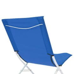 Vidaxl Skladacie plážové stoličky 2 ks modré