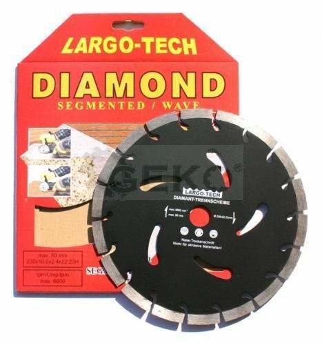 GEKO Diamantový rezný kotúč, segmentový, 230x22,2x10mm, GEKO