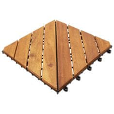 Vidaxl Podlahové dlaždice 10 ks 30x30 cm masívne akáciové drevo