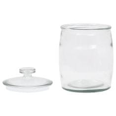 Vidaxl Skladovacie sklenené poháre s viečkami 2 ks 3850 ml