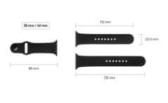 FIXED Set silikónových remienkov Silicone Strap pre Apple Watch 42/44/45 mm FIXSST-434-PU, fialový