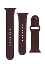 FIXED Set silikónových remienkov Silicone Strap pre Apple Watch 42/44/45 mm, kakaový FIXSST-434-CO