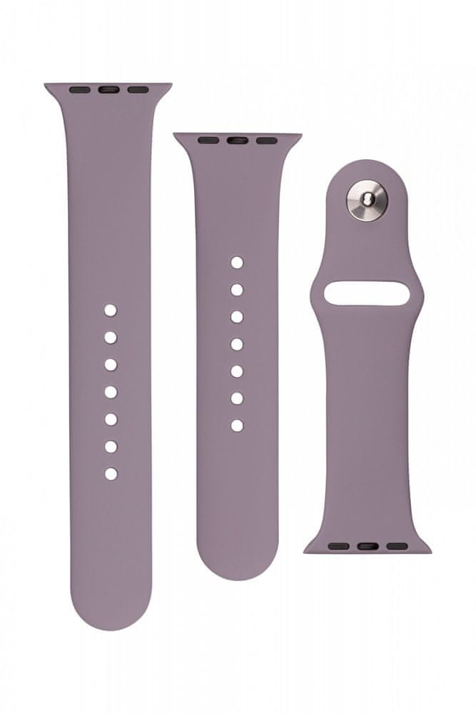 FIXED Set silikónových remienkov Silicone Strap pre Apple Watch 42/44/45 mm FIXSST-434-PU, fialový