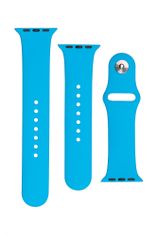 FIXED Set silikónových remienkov Silicone Strap pre Apple Watch 42/44/45 mm, sýto modrý FIXSST-434-DEBL