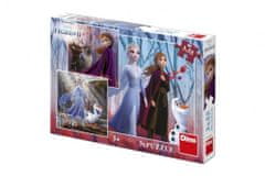 DINO Puzzle 3v1 Ľadové kráľovstvo II / Frozen II 3x55dílků v krabici 27x19x4cm Cena za 1ks