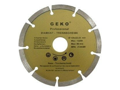 GEKO Diamantový rezný kotúč segmentový, 125x22mm, GEKO