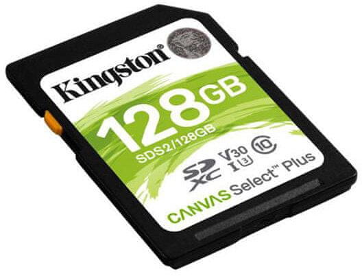 Kingston SDXC Canvas salect Plus 128GB 100MB/s UHS-I (SDS2/128GB)