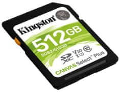 Kingston SDXC Canvas salect Plus 512GB 100MB/s UHS-I (SDS2/512GB)