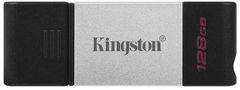 Kingston DataTraveler 80 - 128GB, čierna/strieborná, (DT80/128GB)