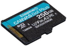 Kingston Micro SDXC Canvas Go! Plus 256GB 170MB/s UHS-I U3 + adaptér (SDCG3/256GB)