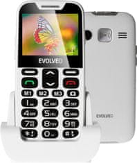 Evolveo EasyPhone XD s nabíjecím stojánkem, biela