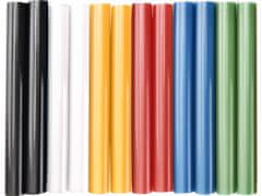 Extol Craft Tyčinky tavné farebné 12ks, B/Z/M/Če/Ž/Či, pr.11mm, dĺžka 100mm