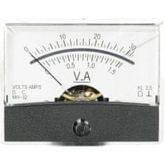 Conrad Analógové panelové meradlo VOLTCRAFT AM-60x46 / 30V / 1,5A / DC 30 V / 1.5 A
