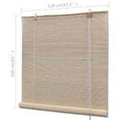 Petromila vidaXL Prírodné bambusové rolety 2 ks 120x160 cm